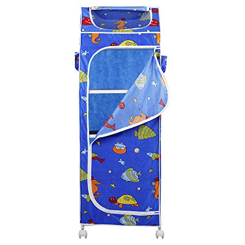 Image of Little One's | 5 Plastic Shelves Baby Foldable Wardrobe (Made in India), Unbreakable Material, (Plastic Structure)| Aquatic Blue | HP5 /FB
