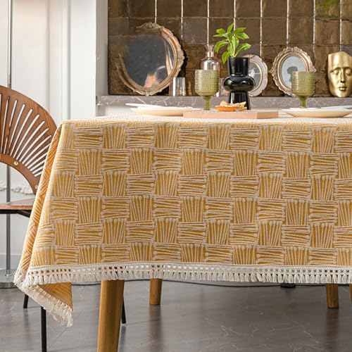 Nappe rectangulaire 140x200 cm en polyester lavable à motifs géométriques Beydodo - 2