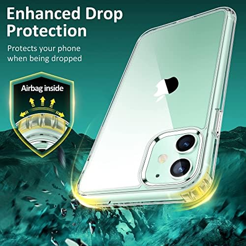 USLAI for iPhone 11 Case, Non-Yellowing Shockproof Protective Phone Cases Slim Thin Cover - Clear