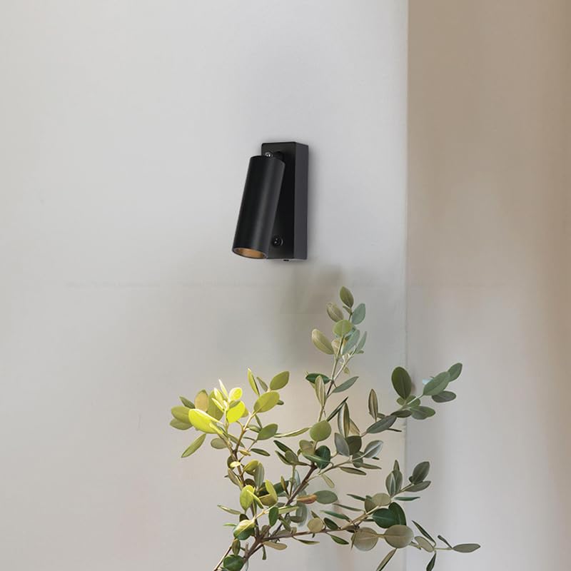Foco LED de 5W y 6000K: lámpara de pared blanca regulable para lectura en dormitorio