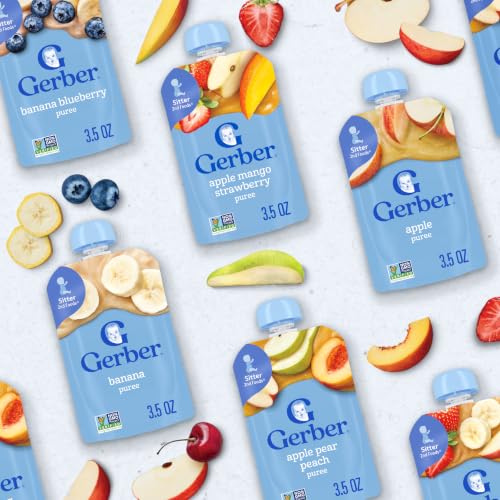 Gerber Stage 2 Baby Food, Apple Sweet Potato Cinnamon Puree Pouch, 12-Pack - image 9