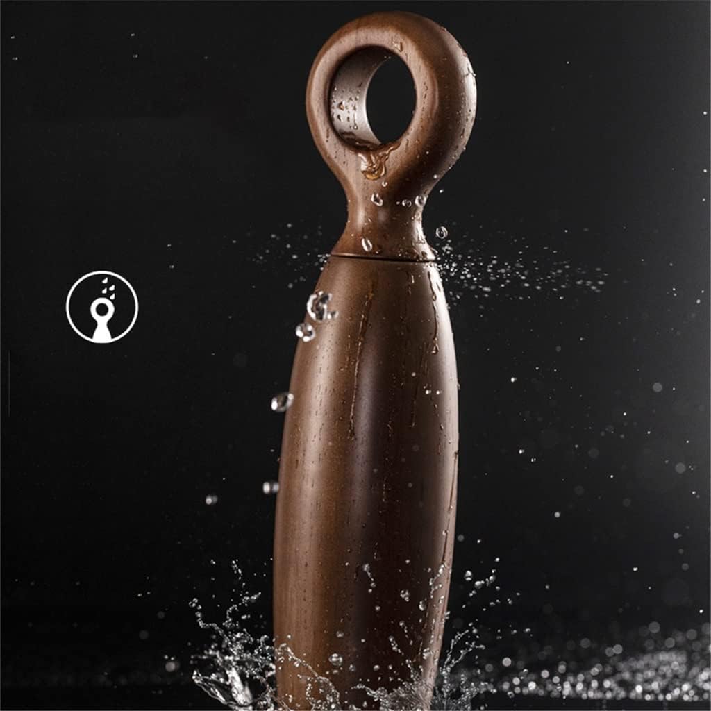 Wood Salt and Pepper Mill Grinders Adjustable Ceramic Manual Household Seasoning Jar Grinder(20.3cm)
