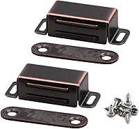 Vista 12 de Pestillo para puerta de gabinete con imán fuerte, pestillo para muebles de 0.047 in de grosor, negro (paquete de 2)