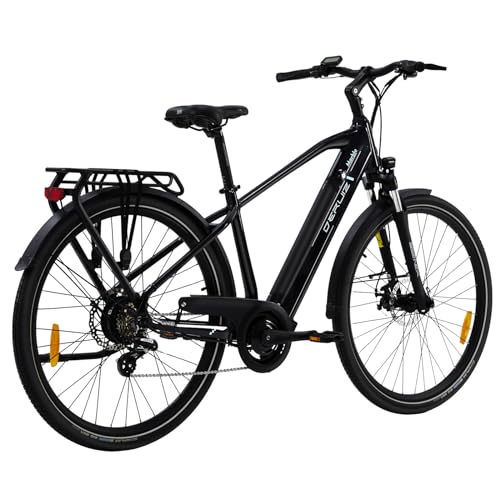 DERUIZ E-Bike, 28 Zoll E Bikes,Rh 45cm Damen Elektrofahrrad Herren Pedelec Citybike,250W 40N.m BAFANG Motor,48V13.4Ah Akku