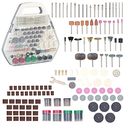 AGT Minibohrer: Akku-Multifunktionswerkzeug mit Sortierkoffer und 340-tlg. Zubehör-Set (Miniwerkzeug, Schleifgerät, Schleifscheiben) – Bild 3