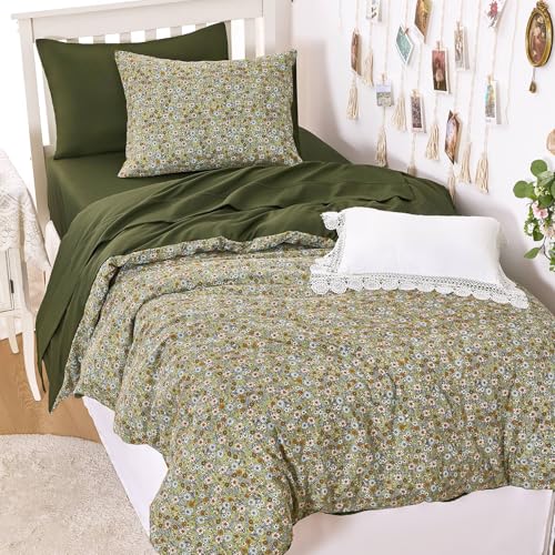 Wake In Cloud - Floral Comforter Set, Cute Vintage Flower