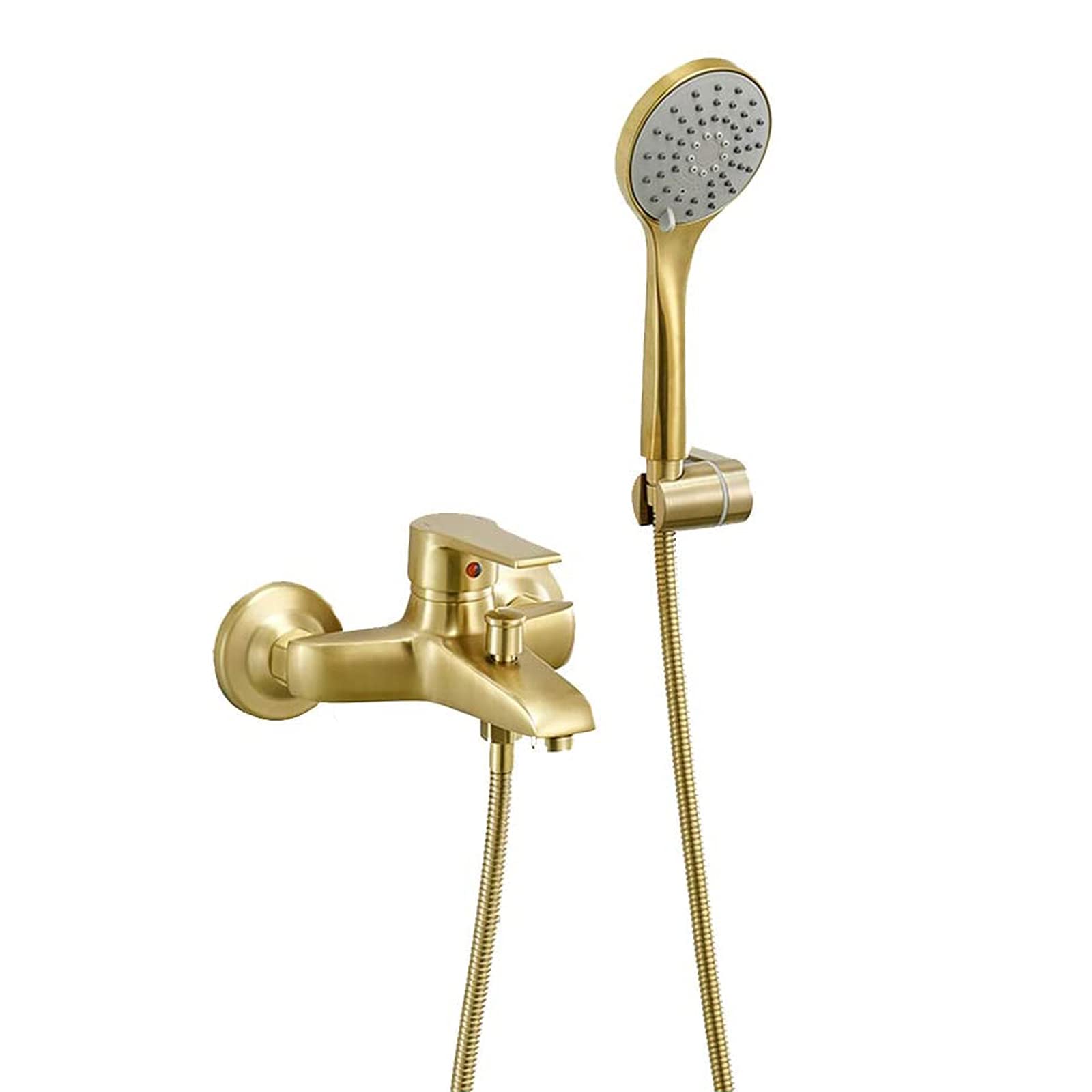 Robinet de remplissage de baignoire mural or brossé pour stopper les variations d'eau