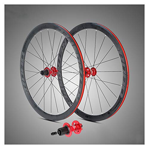 CHUDAN Roues De Vélo De Route Roulement Scellé 700C 40Mm De Haut Roue De Bicyclette Jante De Vélo Ultralégère en Alliage D'aluminium À Double Paroi Frein À Disque Quatre Palin 8 9 10 11 12 Vitesse