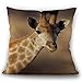 Bccowdwzfc Copricuscini Set di 2, Federe per Cuscini Divano Poliestere Biancheria Decorativo Caso Federa Cuscino Divano Home Decor 45 x 45 cm-Giraffa Divertente