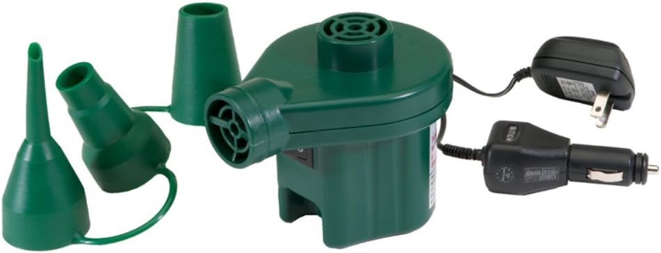 Texsport Electric Air Pump Inflates Deflates uses AC Power or 12 Volt Car Charger