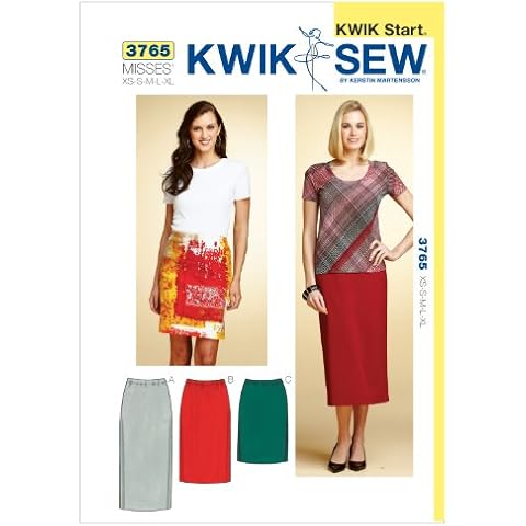 Kwik Sew K3765 Skirts Sewing Pattern, Size XS-S-M-L-XL Cover