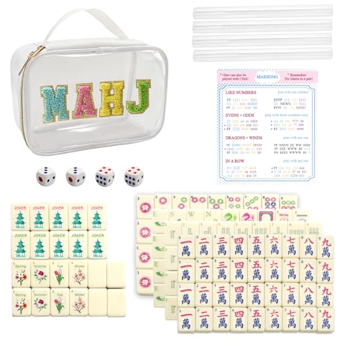 Mini set de fichas American Mahjong portátil