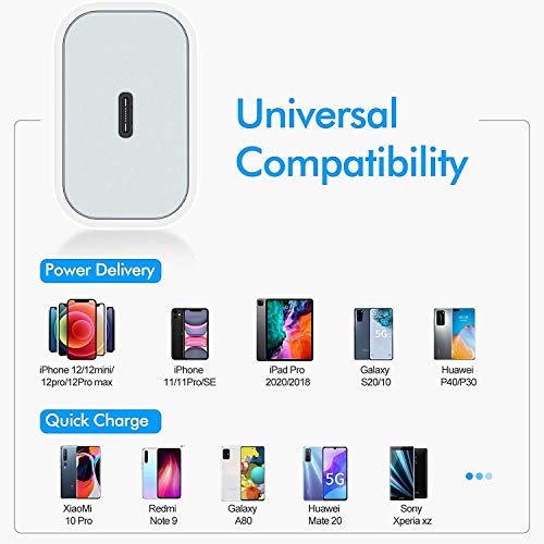 Image of Etguuds Charger Compatible with iPhone 20W USB C Power Adapter with 3.3FT Data Cable for Apple iPhone, iPads, Airpods, 14 /14Pro /14 Plus / 14 Pro Max / 13 /13 Plus / 13 Pro Max / 12