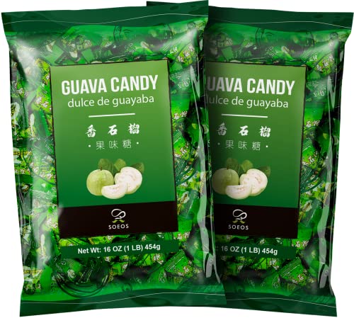 Soeos Guava Candy, Classic Series Chinese Guava Hard Candy, Holiday Candy 32 oz (Pack of 2)