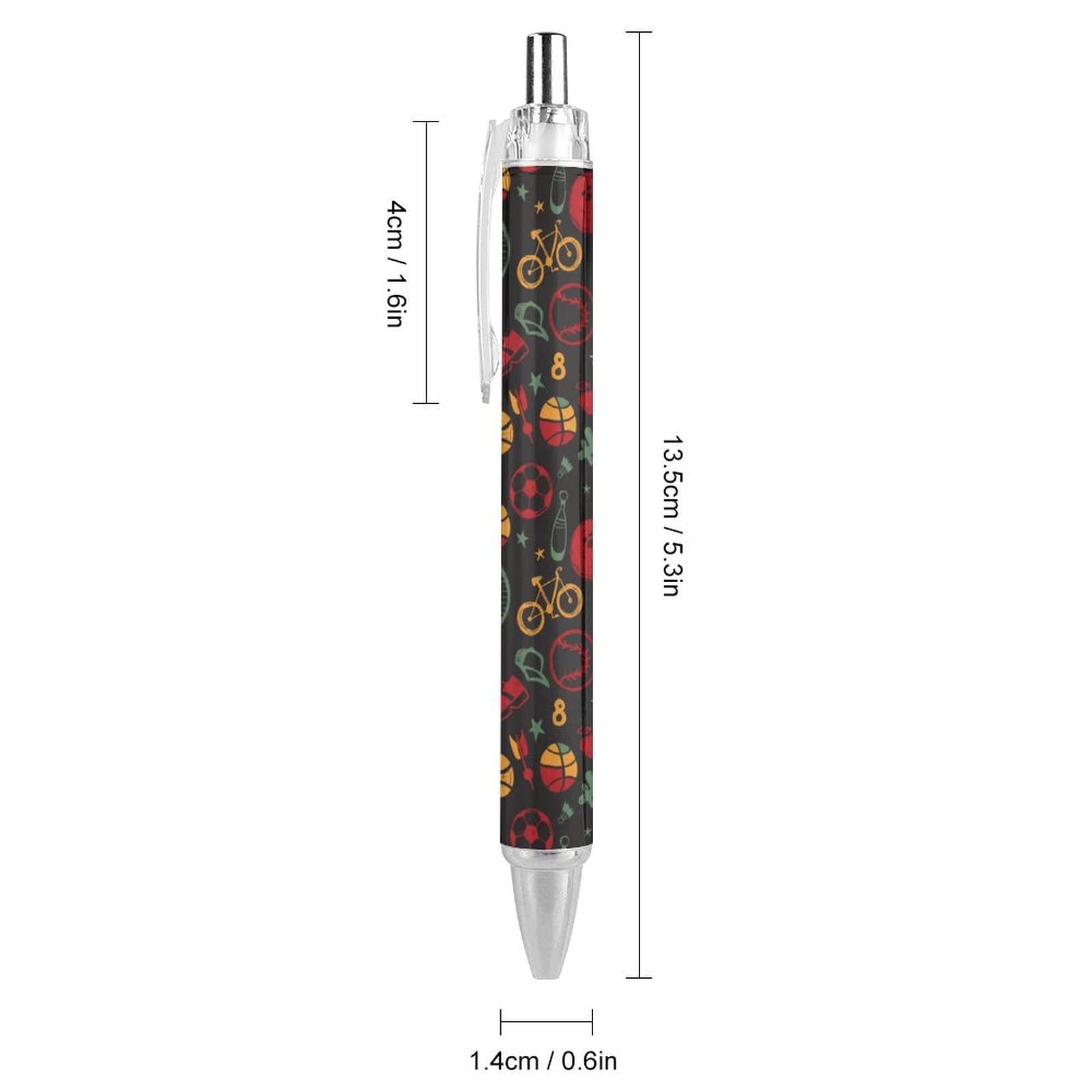 Schöne Feuerwerk Kugelschreiber - 4er Pack Mit 0,5 Mm Schwarzer Tinte, Einziehbar & Glatt Schreibend Für Büro, Schule & Geschenk