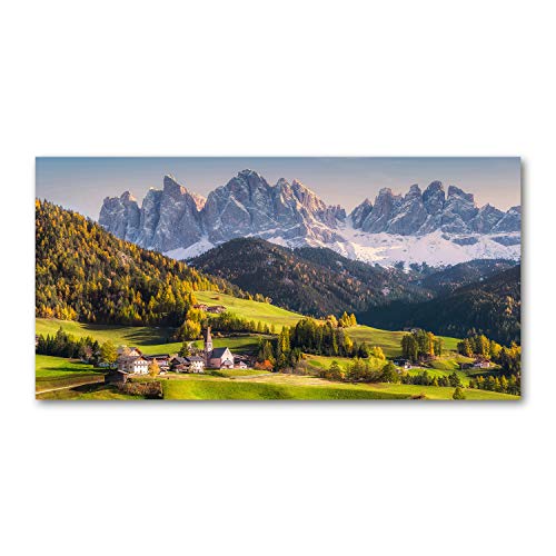 Dosseret en verre de sécurité trempé Tulup fond de hotte panorama montagnes vert