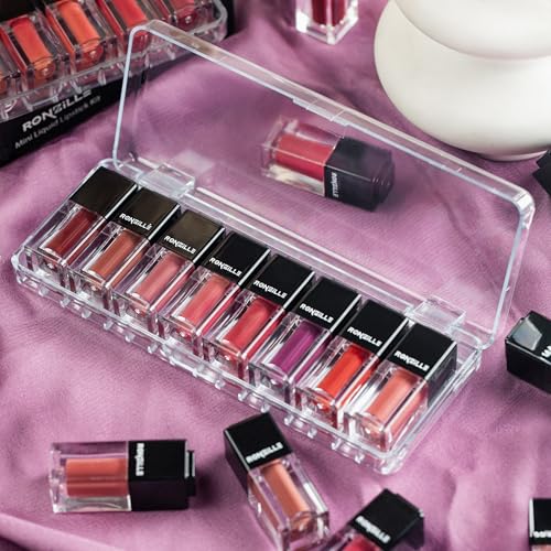 Ronzille Mini Long Lasting Waterproof Non Transfer Liquid Lipstick-Kit Set of 8