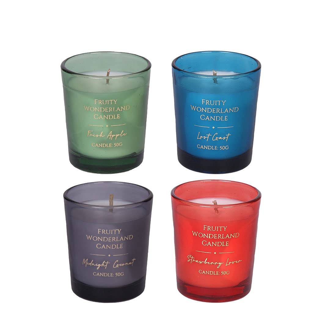MINISO Candle Fruity Wonderland Scented Wax Candle Combo Set Candles for Home Decoration Aroma,50G 4 Pack (B0B1MCJPCY) Amazon Price History, Amazon Price Tracker