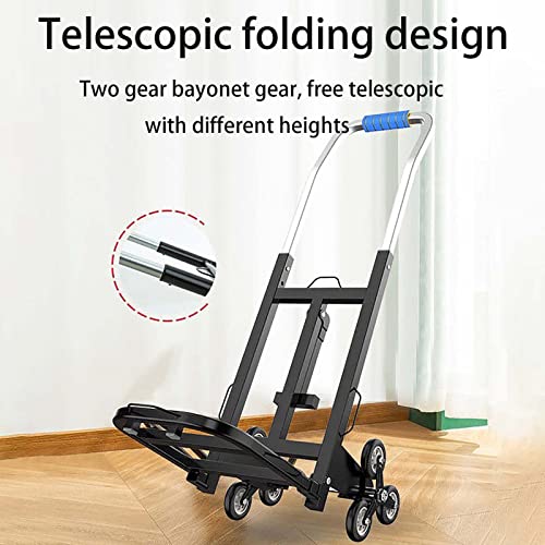 Carretilla de mano plegable con 6 ruedas para escaleras miniatura 6