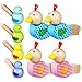 BESPORTBLE Bird Whistle Kids - 8 x Wooden Bird Whistle, Cartoon Whistle Kids Wooden for Kids, Musical Instrument, Educational Whistle for Kids, Gift, 4 Small + 4 Large