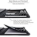 Kaitiaki Folio Cover Compatible with Rocketbook Flip, Organized Portfolio with Pen Loop, Business Card Holder, Zipper Pouch Support Mini Size Notebook, Waterproof, Letter Size, Black