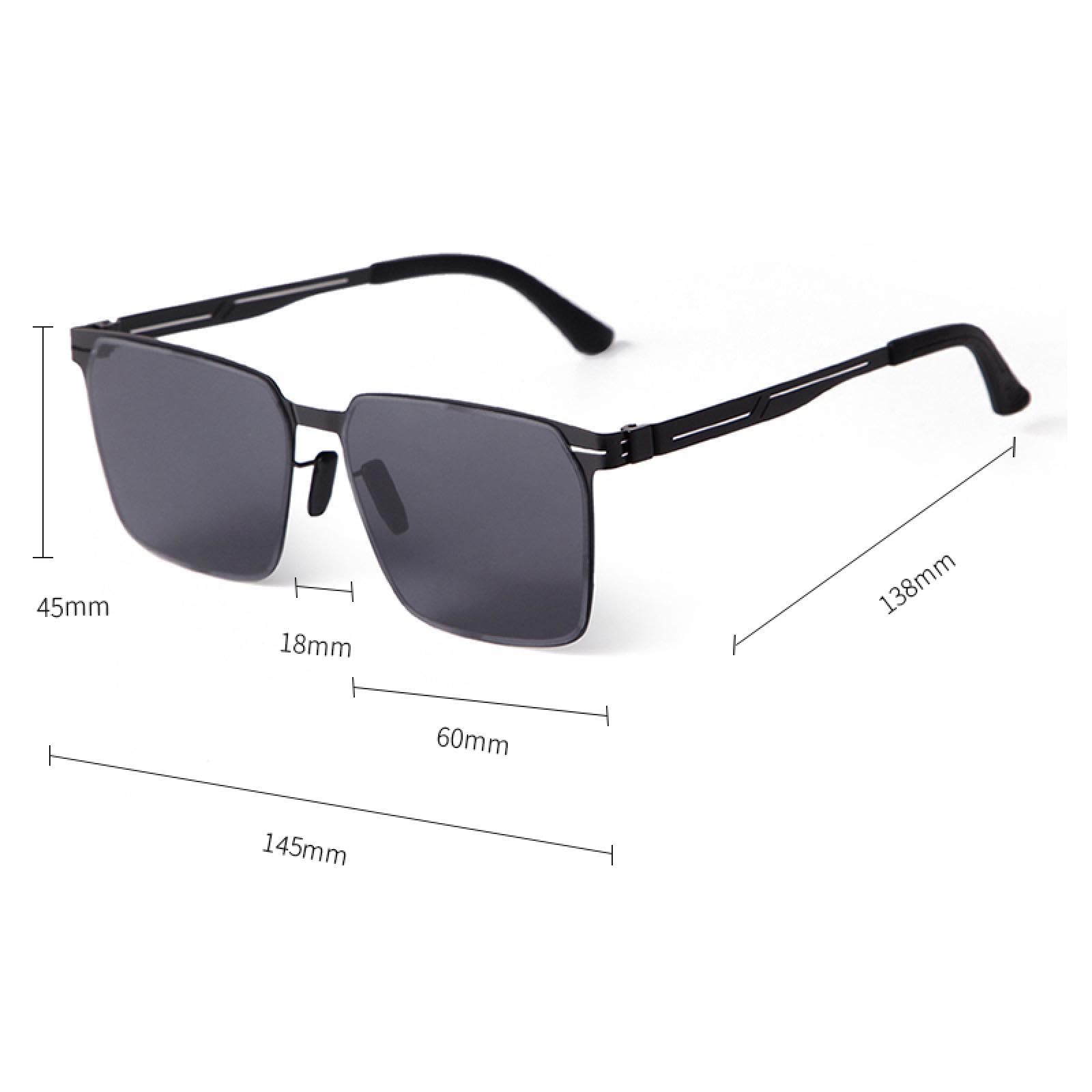 Occhiali da sole alla moda con montatura in metallo e lenti grigie da donna e da uomo, con doppio ponte, da guida, da uomo, UV400