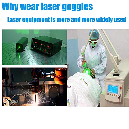 Jilerwear Professional Laser Safety Glasses For 405Nm,445Nm,450Nm,532Nm,850Nm Laser And 190Nm-490Nm Wavelength Violet/Blue/Red Laser Protection Goggles #TOP7