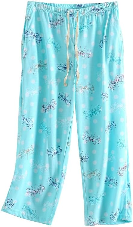 PNAEONG 3 Pack Women Pajama Pants Capri Length Drawstring Pj Bottoms Sleep Lounge Pants with Pockets S-3XL - Image 4