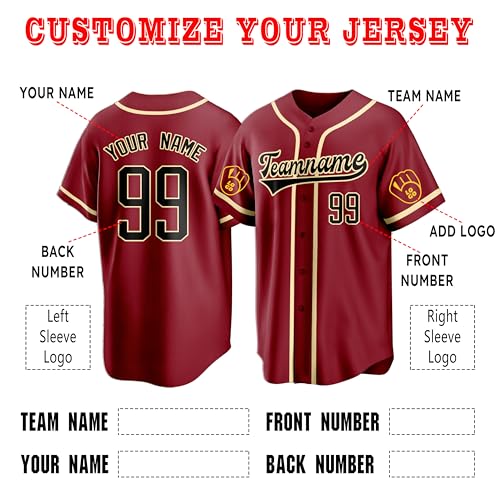 Camiseta personalizada de béisbol con nombre y número para equipos, hombres, mujeres y jóvenes miniatura 3