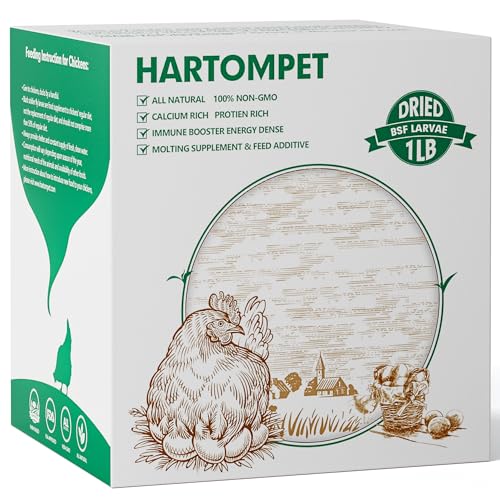 HARTOMPET Dried Black Soldier Fly Larvae for Chickens - Non-GMO