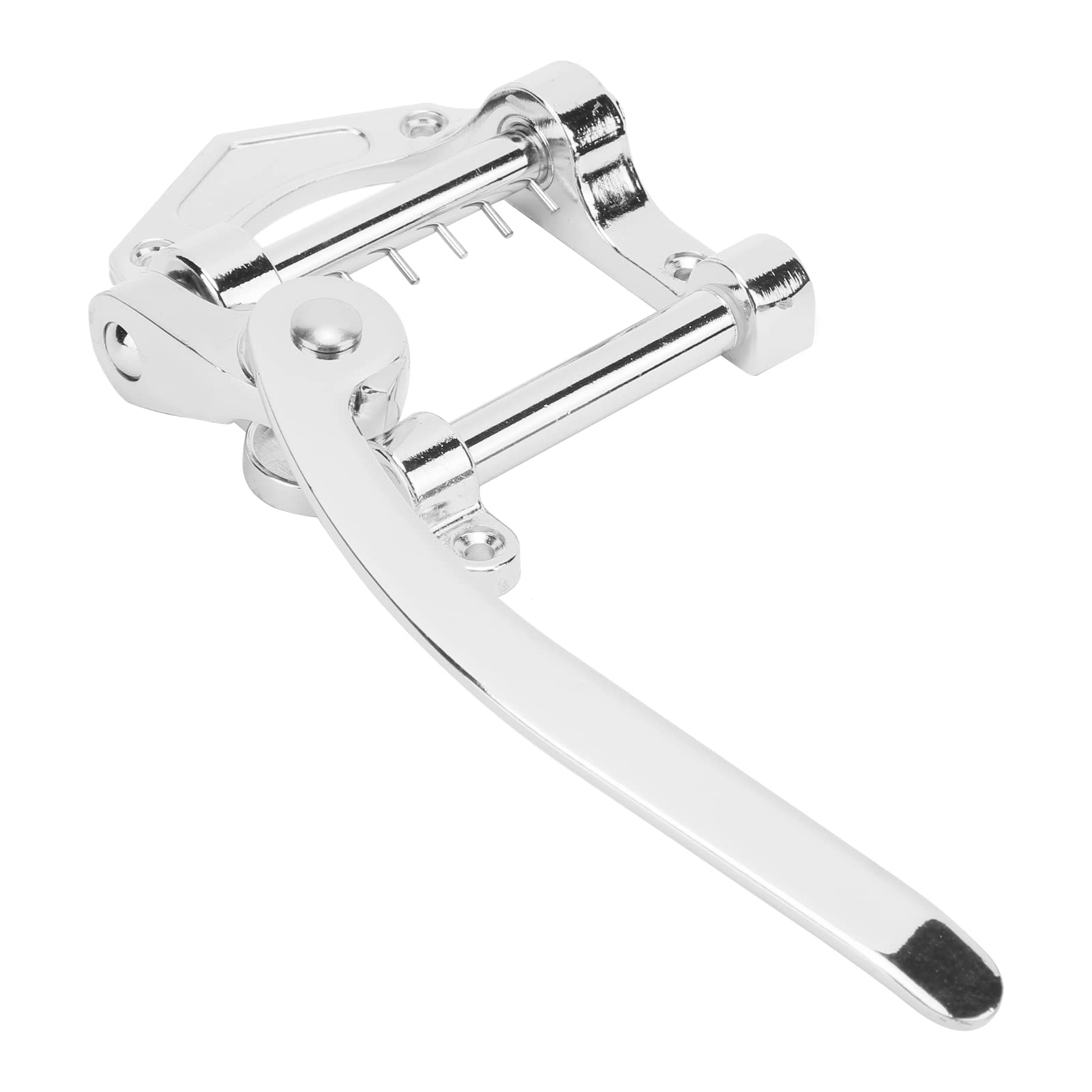 Guitar Vibrato Tailpiece, Bridge Tremolo Unit Metal Big Rocking Flat Top Body Bridges & Parts Rod for ES335 Electric GuitarBlack B Guitar (Silver)