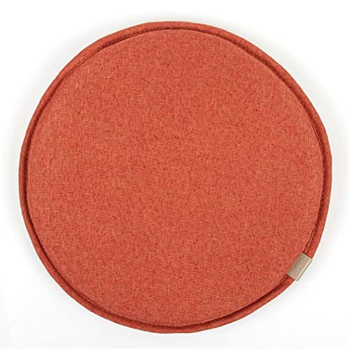 HAiHALA Schwamm-Stuhlkissen, Rundes Kissen, Rutschfestes Sitzkissen, Kleines Rundes Hocker-Stuhl-Sitzkissen, Barstuhl-Pad (Color : Orange, Size : 40 * 3cm) Cover