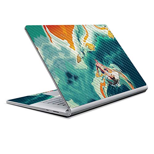 Image of MightySkins Carbon Fiber Skin for Microsoft Surface Book 2 13 inch (2017) - Acid Surf,Protective, Durable Textured Carbon Fiber Finish,Easy to Apply, Remove, and Change Styles,