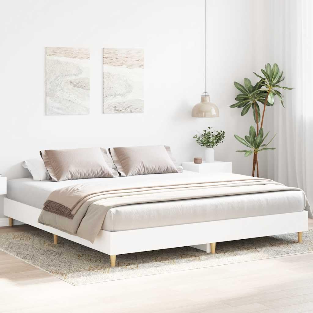 Giroletto basso in legno multistrato bianco per bambini 160x200cm | Giroletto senza Materasso Bianco 160x200cm in Legno Multistrato con Doghe Incluse Letto Basso per Bambini Cameretta