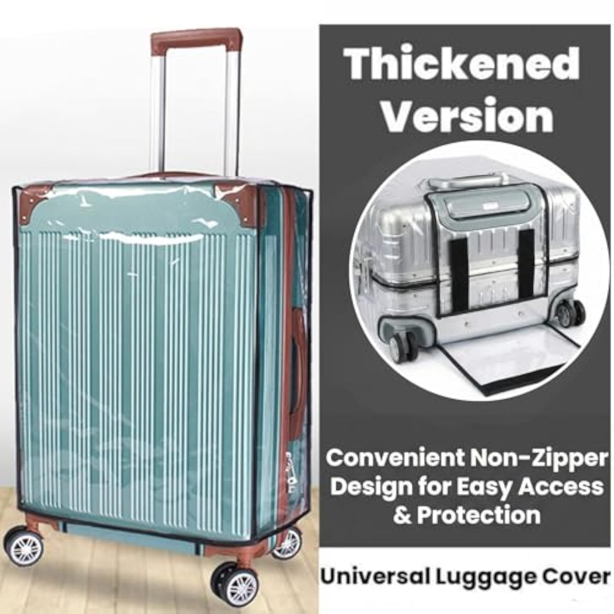 Transparent Luggage Cover, Waterproof and Dustproof Protector