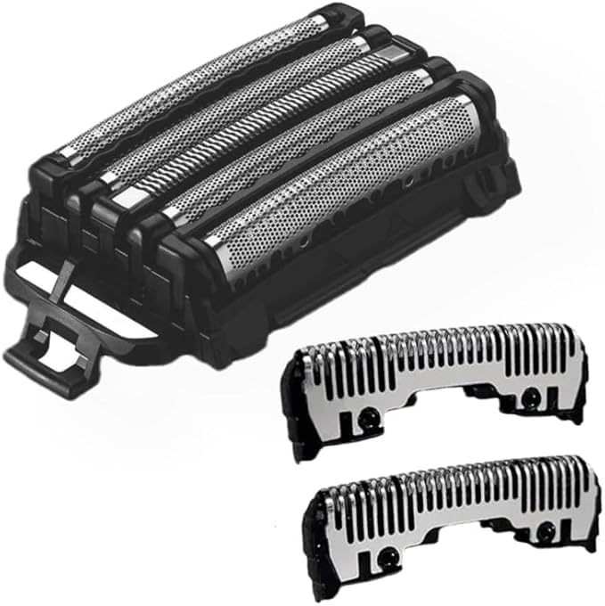 Replacement Outer Foil+Inner Blade for Panasonic ES-LV65-S ARC5 Electric Razor for Men with Pop-up Trimmer Wet Dry 5-Blade Electric Razor Shaver Intelligent Shave Sensor Multi-Flex Pivoting Head
