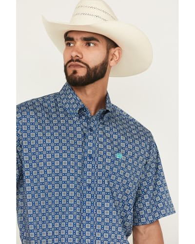Cinch Men's Royal Blue Short Sleeve Shirt2