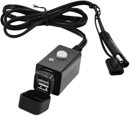 Kongqiabona Motocicleta el?ctrica Puerto USB Doble Cargador de Coche con Interruptor de Encendido Adaptador de Carga Impermeable Universal para veh?culo de Moto Kongqiabona Motocicleta el?ctrica Puerto USB Doble Cargador de Coche con Interruptor de Encendido Adaptador de Carga Impermeable Universal para veh?culo de Moto