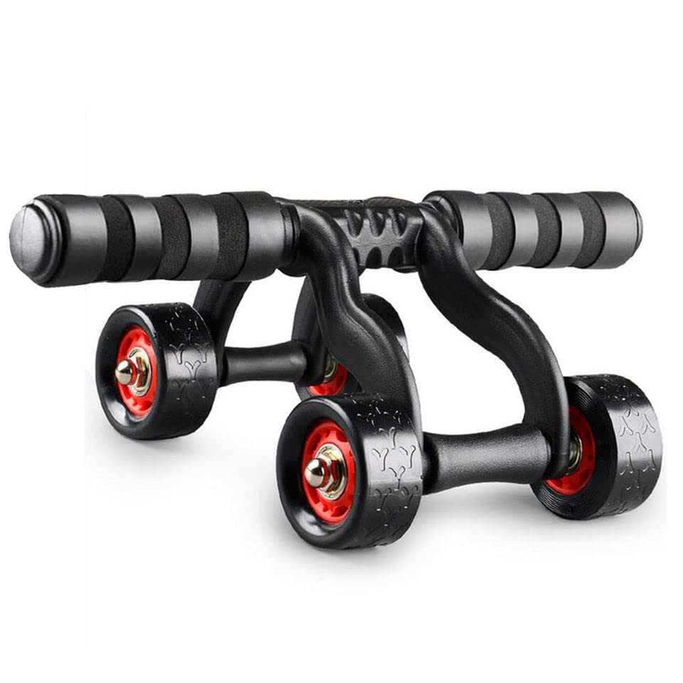 zaxx 4 Wheel AB four Wheel Roller - Abdominal fitness trainer and Stomach exercise machine - Workout System - with Knee Protection Pad - Abdomen Muscle Training-image-44