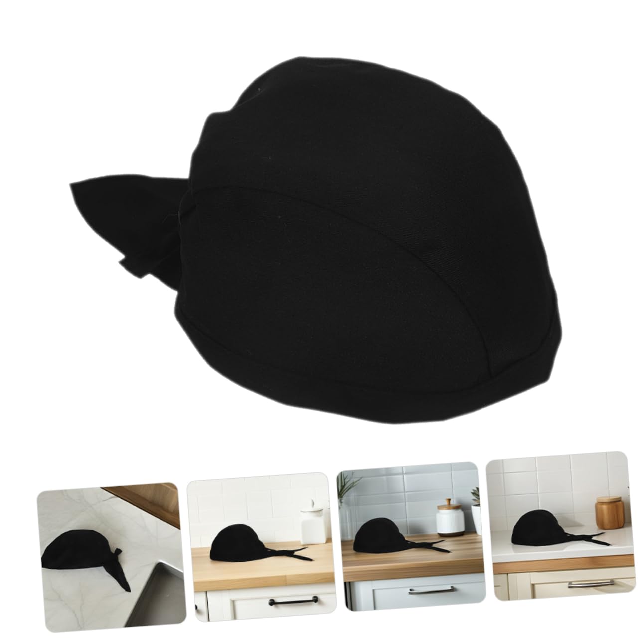 COLLBATH 12 Piezas Gorros De Chef Japoneses con Elásticos para Cocina Unisex Estilo Tradicional Gorros para Restaurantes y Hoteles para Adultos