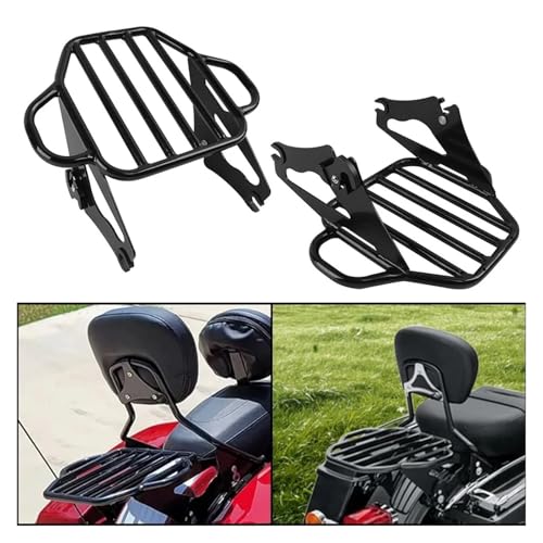 Porte-bagages de moto amovible noir brillant pour Tour Pack Street Glide et Road King 09-25