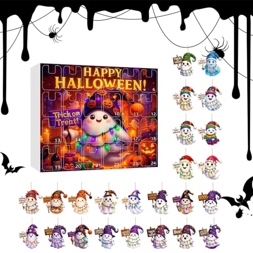 Calendrier de l'Avent Halloween, ensemble de 24 pendentifs à offrir pour la maison