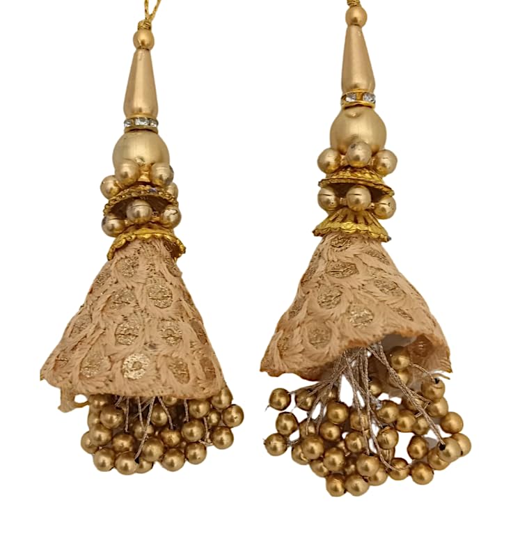 Shoppingover Tassels for Blouses Hanging latkan Handmade (Pack of 2 Latkans)-image-16