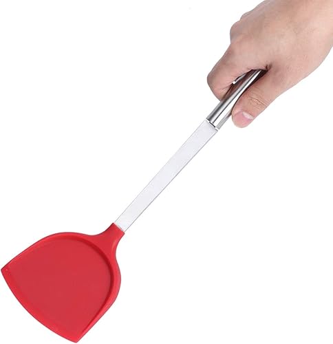 Miniatura 9 de Espátula de Wok de silicona, espátula de Wok de silicona con mango de acero inoxidable, pala antiadherente, utensilios de cocina, espátula para freír
