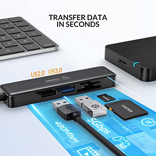 USB Hub C, iDsonix USB-C Multiport USB Hub 5-in-1