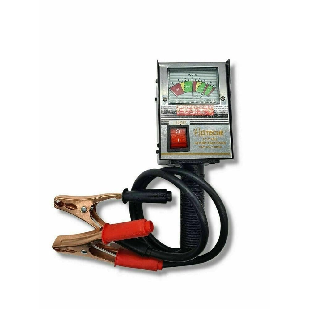Trade Shop - Tester Batteria Analogico 6-12 Volt per Auto Bus Moto Barca Camion 125a 690403