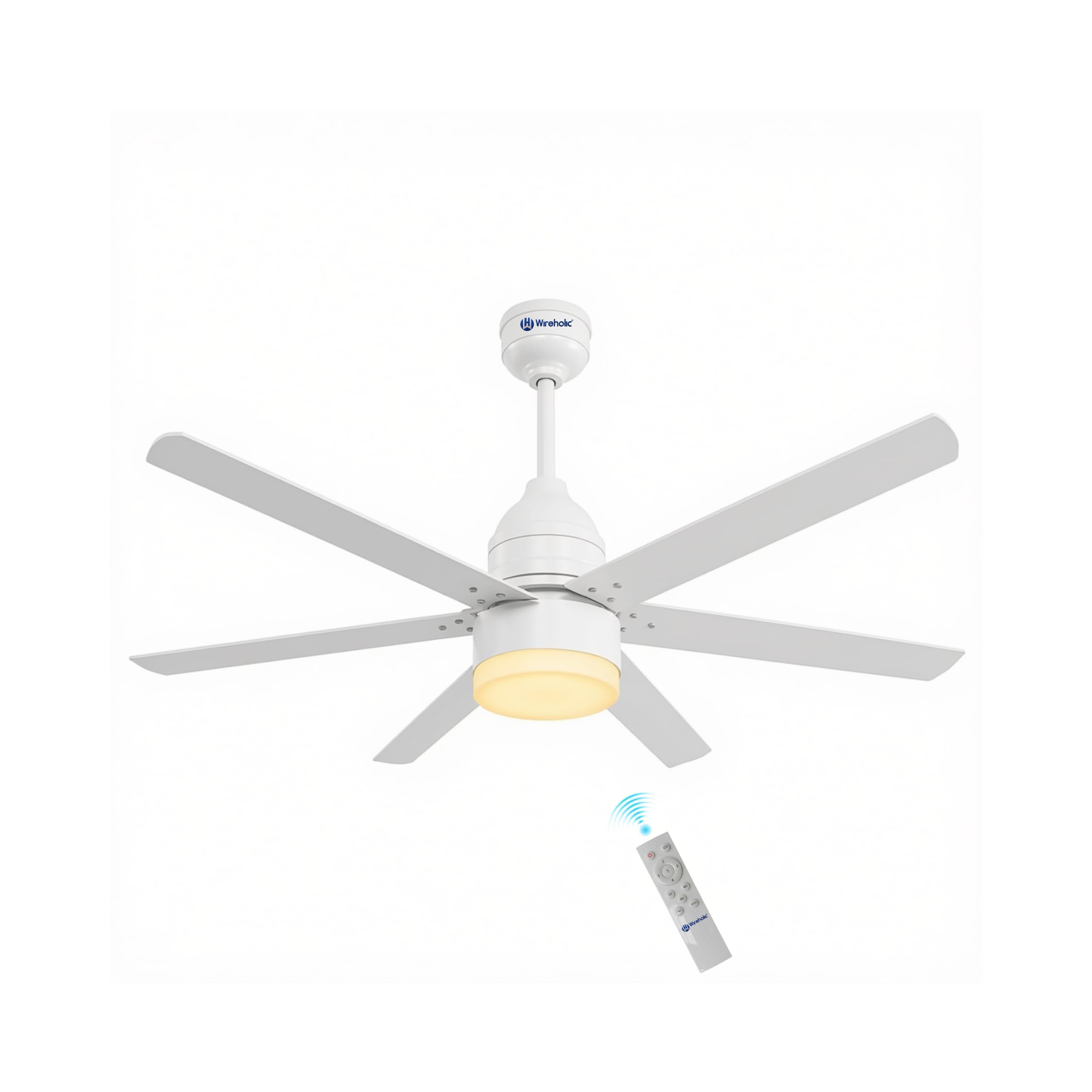 NOVA BLDC Ceiling Fan with LED Light & Remote Control, 1200mm Sweep | 6 Blade Ultra Silent Designer Fan with 6-Speed Settings, 2H/4H/8H Sleep Timer Fan for Home & Living Room (White)-image-40