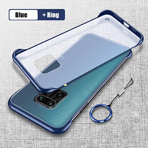 Image of Ultra Thin Frameless Transparent Hard PC Back TPU Corners Case Cover for Mi Redmi Note 9 Pro /Redmi Note 9 Pro Max /Poco M2 Pro - Blue