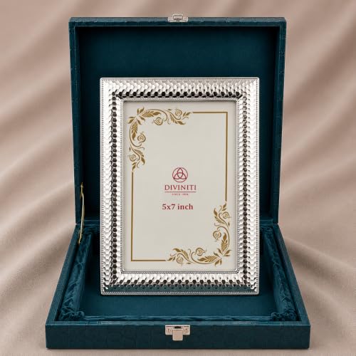 Image of Diviniti Decorative Metal Photo Frame for Tabletop & Wall Display | Elegant Silver Finish Picture Frame for Home Decor | Portrait & Landscape Photo Frame for Living Room, Bedroom, Office & Gifting