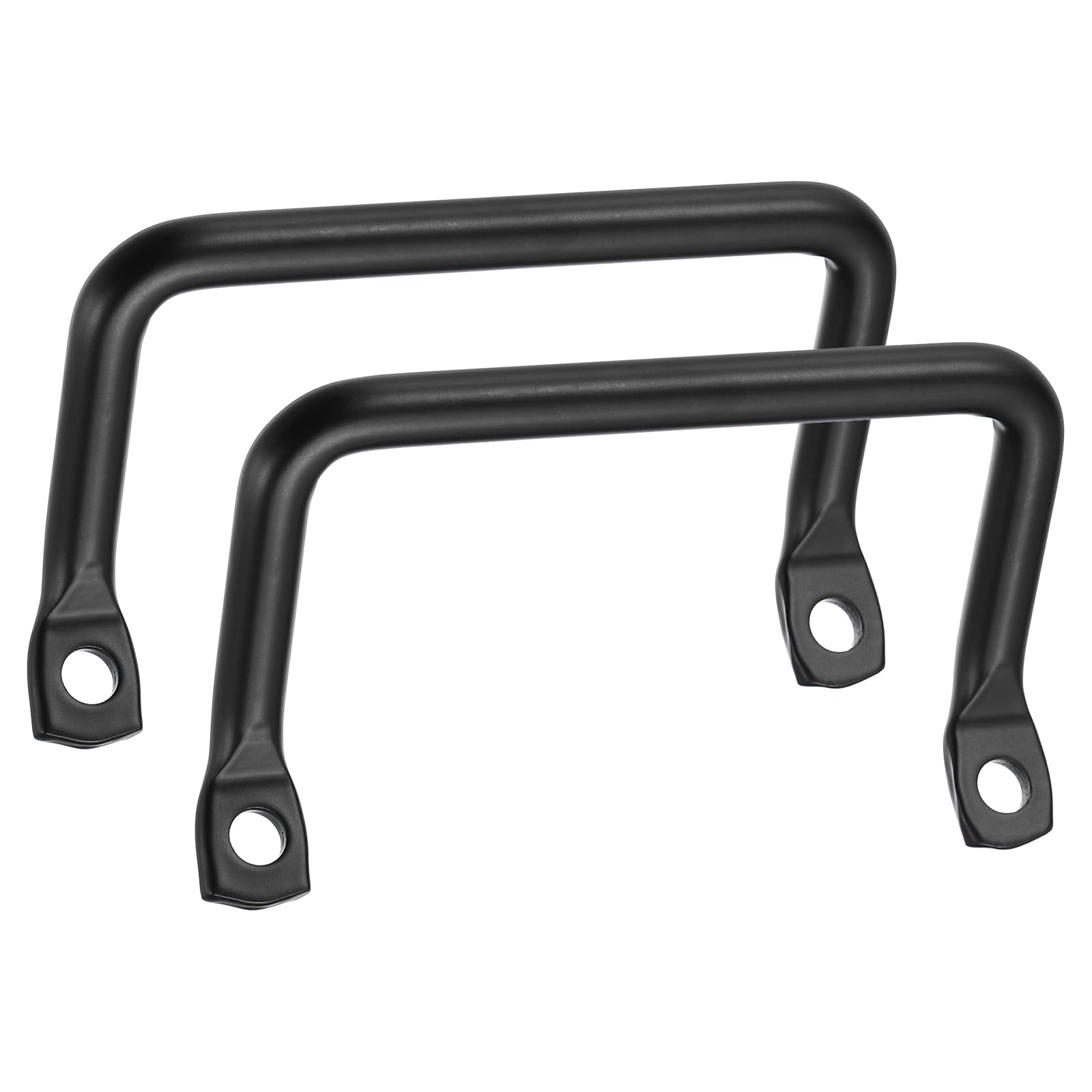sourcing map 2Pcs Tableware Tray Handles, 90mm Metal Serving Tray Handles Cabinet Hardware Furniture Pull for Fruit Trays, Drawer Pulls, Sliding Door Pulls, Black